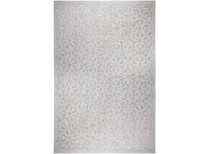 Teppich FLAIR RUGS "Salerno", silber (silberfarben), B:120cm H:4mm L:170cm, Kunstfaser, Teppiche, Argento Geometrischer Innen- und Außenteppich