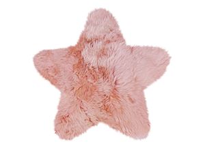 Fellteppich HEITMANN FELLE "Spielteppich Lammfell farbig - Premium Qualität", rosa, H:60mm Ø:86cm, Lammfell, Teppiche, echtes Austral. Lammfell, besonders dicht & weich