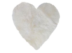 Fellteppich HEITMANN FELLE "Spielteppich Lammfell farbig - Premium Qualität", beige (naturweiß), H:60mm Ø:86cm, Lammfell, Teppiche, echtes Austral. Lammfell, besonders dicht & weich