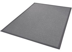 Teppich DEKOWE "Naturana Panama Spezial", grau, B:80cm H:8mm L:300cm, Kunstfaser, Teppiche, Flachgewebe, meliert, Sisal-Optik, mit Bordüre, Wohnzimmer