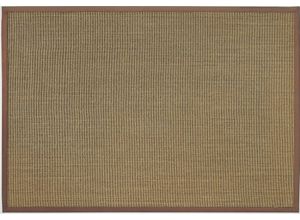 Sisalteppich DEKOWE "Mara S2 mit Bordüre Spezial", braun (nuss), B:140cm H:5mm L:200cm, Sisal, Teppiche, 100% Sisal, auch als Läufer, Wohnzimmer