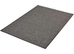 Teppichboden DEKOWE "Naturino Prestige Spezial", grau (graphit), B:150cm H:10mm L:180cm, Obermaterial: 100% Polypropylen, Teppiche, Flachgewebe, meliert, Sisal Optik, In- und Outdoor geeignet