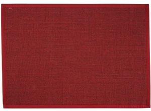 Sisalteppich DEKOWE "Mara S2 mit Bordüre Spezial", rot (rot, meliert), B:280cm H:5mm L:350cm, Sisal, Teppiche, 100% Sisal, auch als Läufer, Wohnzimmer