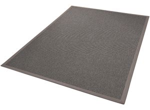 Teppich DEKOWE "Naturana Panama Spezial", braun (noche), B:110cm H:8mm L:160cm, Kunstfaser, Teppiche, Flachgewebe, meliert, Sisal-Optik, mit Bordüre, Wohnzimmer