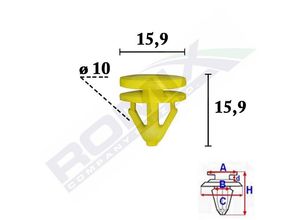 ROMIX Clip, Zier-/Schutzleiste FORD C70627 1360385