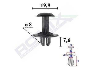ROMIX Clip, Zier-/Schutzleiste FORD C70578 1738233
