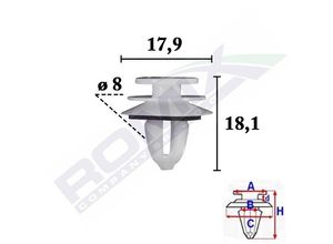 ROMIX Clip, Zier-/Schutzleiste BMW,MINI C70583 07147145753
