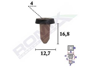 ROMIX Clip, Zier-/Schutzleiste VW,AUDI,SKODA C70601 N10507301