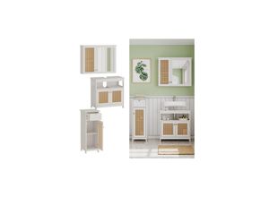 Vicco Badmöbel-Set Rosario, Weiß, moderne