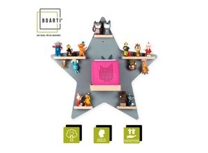 Produktbild BOARTI Holzregal hängend platzsparendes Regal Maße: H. 55 x B. 52 x T. 19 cm Elegantes Regal hängend Aufbewahrungsregal Tonieregal - Stern