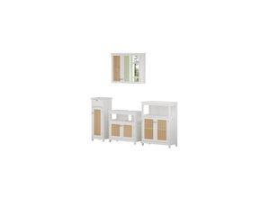 Vicco Badmöbel-Set Rosario, Weiß, moderne
