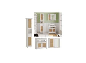 Vicco Badmöbel-Set Rosario, Weiß, moderne