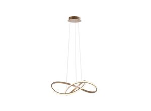 JUST LIGHT Pendelleuchte "MARIA", gold (messingfarben matt), Ø 57cm, Lampen, LED, dimmbar, Switchmo, Designlampe