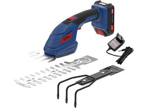 Gartenpflege-Set GÜDE "GPS 18-201-05", blau, B:8cm H:14cm L:50cm, Gartenpflege-Sets, inkl. Akku