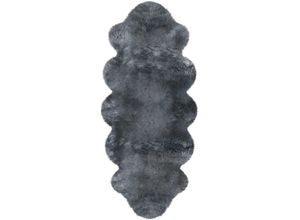 Fellteppich HEITMANN FELLE "Doppel-Lammfell" Gr. 41, grau, B:62cm H:70mm L:175cm, Lammfell, Teppiche, echtes Austral. Lammfell, auch als Bettvorleger geeignet