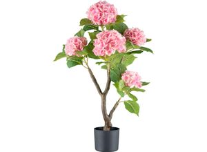 Kunstpflanze GASPER, rosa, B:45cm H:85cm T:45cm, Kunststoff, Kunstpflanzen