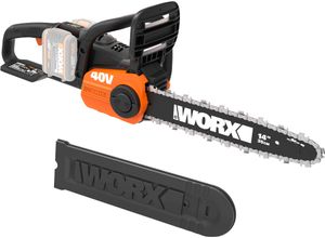 Akku-Kettensäge WORX "WG384E.9", schwarz, B:22,3cm H:23,5cm T:81,2cm, Kunststoff, Kettensägen, ohne Akku und Ladegerät