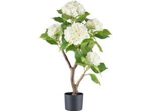 Kunstpflanze GASPER, weiß, B:45cm H:85cm T:45cm, Kunststoff, Kunstpflanzen