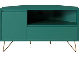 TV-Board SALESFEVER, grün (grün, gold), B:100cm H:58cm T:50cm, MDF, Metall, Sideboards, Push to Open Funktion, Klappendämpfer, mit Kabeldurchführung