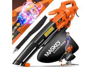 MASKO® Elektro Laubsauger 3in1 Elektrischer 3000W 45L Laubbläser Laubhäcksler