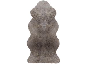Fellteppich HEITMANN FELLE "Lammfell KE 152 - Premium Qualität" Gr. 41, grau (taupe), B:68cm H:70mm L:140cm, Lammfell, Teppiche, echtes Austral. Lammfell, besonders weich, auch ideal als Bettvorleger