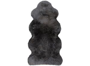 Fellteppich HEITMANN FELLE "Lammfell KE 152 - Premium Qualität" Gr. 41, grau (anthrazit), B:68cm H:70mm L:140cm, Lammfell, Teppiche, echtes Austral. Lammfell, besonders weich, auch ideal als Bettvorleger