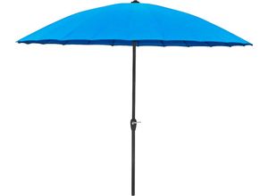 Sonnenschirm GARDEN PLEASURE, blau, Bezug: 100% Polyester, Standschirme, mit 24 Streben, blau