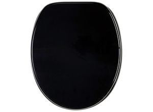 WC-Sitz SANILO, schwarz, B:37,7cm L:47cm, MDF - Mitteldichte Holzfaserplatte, WC-Sitze, einfarbig