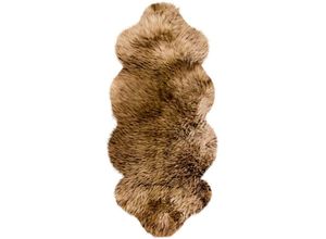 Fellteppich HEITMANN FELLE "Lammfell KK 1,5 - Premium Qualität" Gr. 41, braun (braun, meliert), B:68cm H:70mm L:140cm, Lammfell, Teppiche, echtes Austral. Lammfell, besonders weich, auch ideal als Bettvorleger