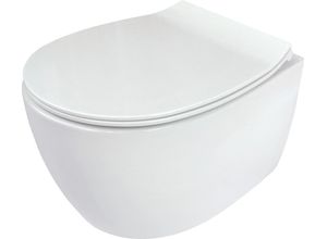Neuesbad Serie 600 Wand-WC Set inkluisve Sitz, weiss glänzend NB1CDLD6ZPW1