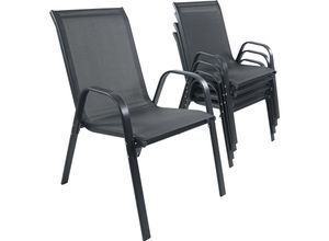 VCM 4-tlg. Set Gartenstuhl, Metall