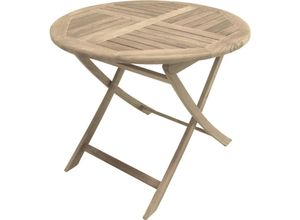 Garden Pleasure Teak Gartentisch Tisch SOLO Klapptisch Garten Balkontisch Holz