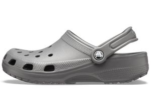 Clog CROCS "Classic", Herren, Gr. 46, grau, Croslite, sportlich, Schuhe, Sommerschuh, Gartenschuh, Poolslides, mit typischem Logo