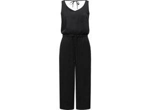 Jumpsuit RAGWEAR "Suky", Damen, Gr. L (40), Normalgrößen, grau (ash), Obermaterial: 80% Viskose, 20% Polyester, casual, figurumspielend 7/8-Länge, V-Ausschnitt, ohne Ärmel angeschnitten,mit Umschlag, Overalls, schicker, langer Damen Overall mit Tunnelzug