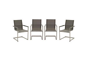 4x Gartensessel Freischwinger Gartenstuhl Metall