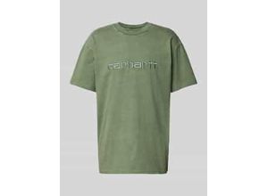 T-Shirt mit Label-Stitching Modell 'DUSTER'