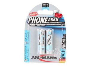 2 ANSMANN Akkus PHONE Mignon AA 1.300 mAh