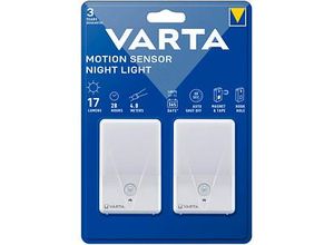 2 VARTA LED-Außenleuchten mit Bewegungsmelder Motion Sensor Night Light, weiß