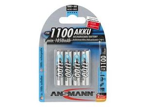 4 ANSMANN Akkus Micro AAA 1.050 mAh
