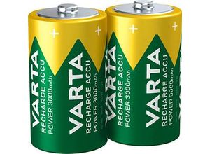 2 VARTA Akkus RECHARGE ACCU Power Mono D 3.000 mAh