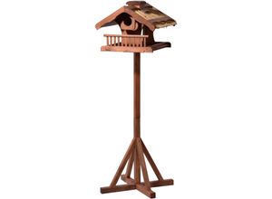 Dobar Luxus-Vogelhaus Großes Vogelfutterhaus mit Apfelpicker und Ständer, XXL
