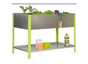 Simonrack Hochbeet SIMONGARDEN URBAN TOP Metall silber, grün rechteckig 90,0 x 85,0 cm