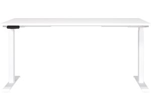 Produktbild Schreibtisch GERMANIA "Mailand, elektrisch höhenverstellbar", weiß (weiß, weiß, weiß), B:160cm H:91cm T:80cm, Tische, in Breitenvariante 120-180 cm, Made in Germany