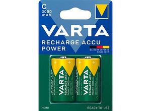 2 VARTA Akkus RECHARGE ACCU Power Baby C 3.000 mAh