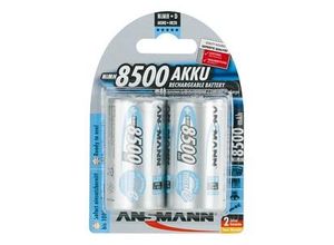2 ANSMANN Akkus Mono D 8.500 mAh