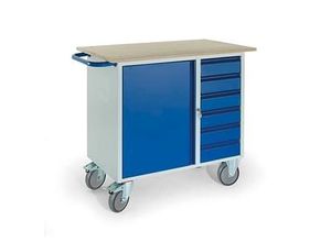 Rollcart Werkstattwagen blau 6 Schubladen