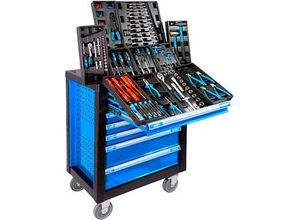 ADB LIGHTNING Werkstattwagen befüllt blau 7 Schubladen