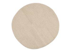 Wollteppich THEKO "Taza Royal" Gr. 10, beige (natur weiß), H:24mm Ø:200cm, Schurwolle, Teppiche, echter Berber Teppich aus Marokko, reine Schurwolle, handgeknüpft