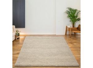 Wollteppich THEKO "Taza Royal" Gr. 1, beige (natur grau), B:60cm H:28mm L:90cm, Schurwolle, Teppiche, echter Berber Teppich aus Marokko, reine Schurwolle, handgeknüpft