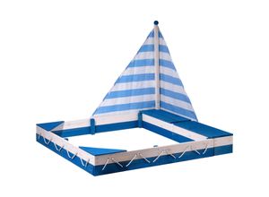 dobar Sandkasten "Maritim" mit Segel und Spielzeugkisten